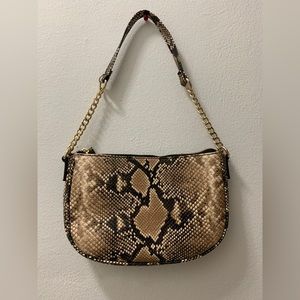 SNAKE SKIN HAND BAG (BRAND UNKNOWN)